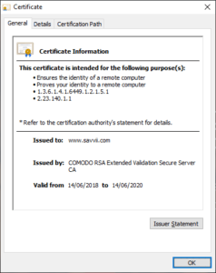 EV-certificaat Savvii