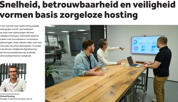 Savvii.com in e-commerce bijlage van Het Financieele Dagblad
