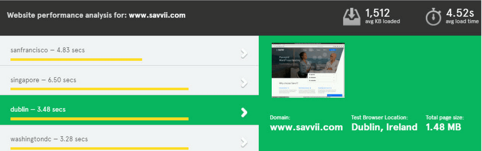 Neustar Web Performance speed test tool